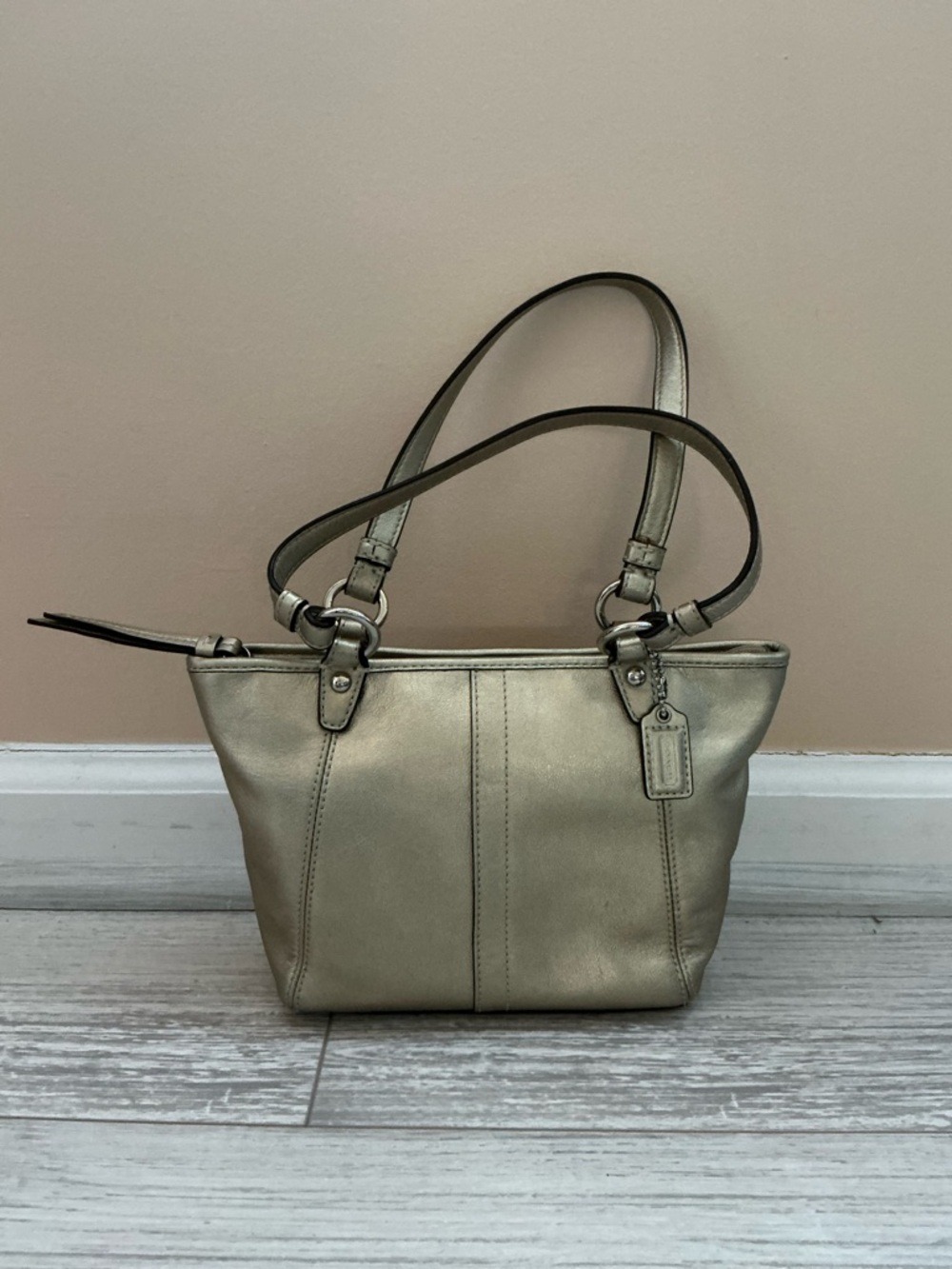 Coach Metallic Gold Tote